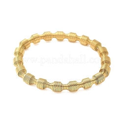 女性用304ステンレススチールストレッチバングル  ゴールドカラー  1/4インチ（0.75cm）  内径：2-1/8インチ（5.25cm）&nbsp;LS-BJEW-P315-02F-G