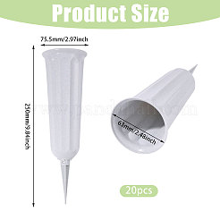 杭付きプラスチック製墓地用花瓶  屋外庭園墓地用の花立て  ゲインボロ  250x75.5mm&nbsp;AJEW-WH0709-444B