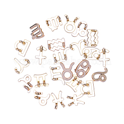 24本2セット合金チャーム  12星座  ゴールドカラー  11x12.5mm  12個/セット&nbsp;PALLOY-CJ0001-125