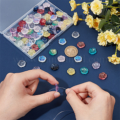 100Pcs 10 Colors Transparent Glass Beads&nbsp;GLAA-DR0001-08