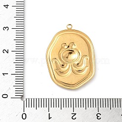304 Stainless Steel Epoxy Resin with Natural Shell and Sequins Inside Pendants&nbsp;STAS-L026-17G-K03