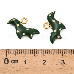 304ステンレスペンダント  エナメル  恐竜  イオンプレーティング（ip）  濃い緑  12x18x3mm  穴：1.8mm&nbsp;STAS-H239-03G