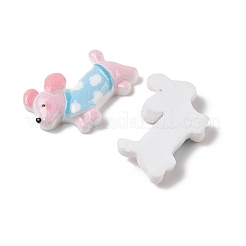 樹脂カボション  犬  ブルー  23x32x7.5mm&nbsp;RESI-S012-02B