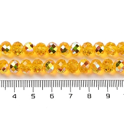 AB Color Plated Transparent Electroplate Beads Strands&nbsp;EGLA-H104-06E