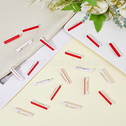 プラスチックブローチの発見  バックバーピン  ホワイト  7x36x6.5mm&nbsp;DIY-WH0430-669C-01