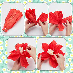 20Pcs 20 Styles Crepe Paper Flowers Decoration for Wall&nbsp;AJEW-WR0001-94