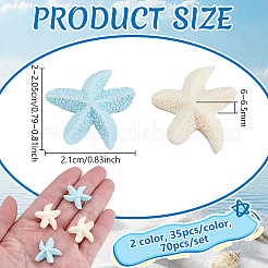 70Pcs 2 Colors Opaque Resin Cabochons&nbsp;RESI-PH0002-80