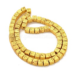 Electroplated Natural Lava Rock Beads Strands&nbsp;G-E602-03C-B