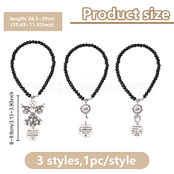 3Pcs Alloy Angel Pendant Decoration&nbsp;HJEW-WH00128