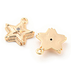 Brass Micro Pave Cubic Zirconia Charms&nbsp;KK-E090-35G