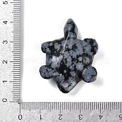 Natural Snowflake Obsidian Carved Pendants&nbsp;G-K383-16B
