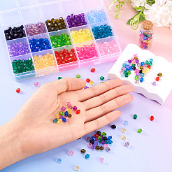 900Pcs 15 Colors Transparent Acrylic Beads&nbsp;TACR-TA0001-46
