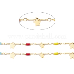 Handmade Eco-friendly Brass Butterfly & Star Charms Chain&nbsp;CHC-E025-11G