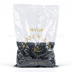 MIYUKIラウンドロカイユビーズ  日本製シードビーズ  8/0  （rr178)透明灰色光沢  3mm  穴：1mm  約19000~20500個/ポンド&nbsp;SEED-G008-RR0178