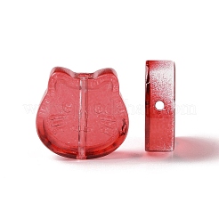 Transparent Spray Painted Glass Beads&nbsp;GLAA-I050-13A