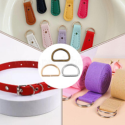 120Pcs 3 Colors Iron D Rings&nbsp;IFIN-CL0001-17