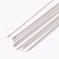 スチールビーズ針  プラチナ  70.5~75x0.7mm  約の25~30pcs /バッグ&nbsp;ES004Y