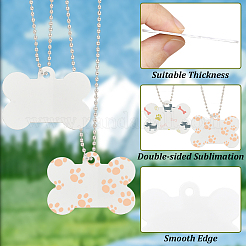 45Pcs Blank Double-sided Heat Transfer Aluminium Pendants&nbsp;DIY-SP0006-29B