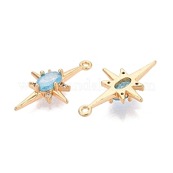 Brass Glass Pendants&nbsp;KK-T049-059G-06
