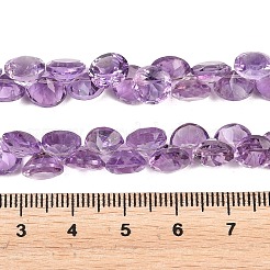 天然石アメジストビーズ連売り  多面カット  ダイヤモンド  トップ掘削  8x4.5mm  穴：0.3mm  約52個/連  8.27''（21センチメートル）&nbsp;G-Z152-B01-02