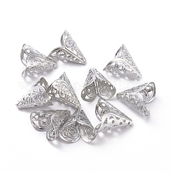 アイアン製ビーズキャップ  銀色のメッキ  17x15x11.5mm  穴：1.2mm&nbsp;IFIN-TAC001-52S