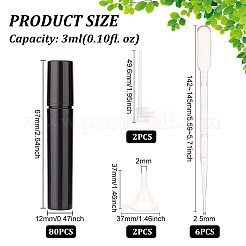 80 Sets 3ML Plastic Spray Bottles with 2Pcs Mini Transparent Plastic Funnel Hopper&nbsp;MRMJ-BC0003-28B