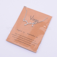 Alloy Rhinestone Pendants Necklaces&nbsp;NJEW-WH0007-02H