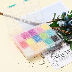 FGB 375G 15 Colors 12/0 Grade A Round Glass Seed Beads&nbsp;SEED-JP0011-07-2mm