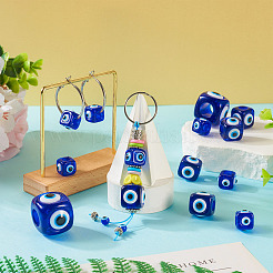 20Pcs 3 Styles Cube Resin Large Hole Beads&nbsp;RESI-TA0002-75