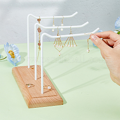1 Tier 3-Row Iron Jewelry Display Rack&nbsp;EDIS-WH0029-97A