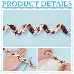 10 Yards Ethnic Style Embroidery Polyester Ribbons&nbsp;OCOR-FG0002-25A