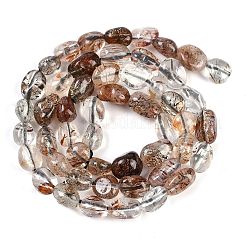 Natural Black Gold Rutilated Quartz Beads Strands&nbsp;G-P497-01A-16