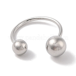 Non-Tarnish 304 Stainless Steel Round Cuff Rings for Women&nbsp;RJEW-G315-09A-P