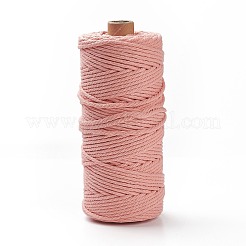 工芸品の編み物用の綿糸  ピンク  3mm  約109.36ヤード（100m）/ロール&nbsp;KNIT-PW0001-01-30