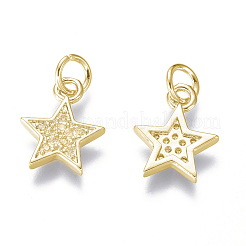 Brass Micro Pave Cubic Zirconia Pendants&nbsp;KK-G374-27