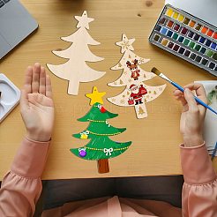 Unfinished Blank Wooden Pendants for Painting Arts&nbsp;HJEW-WH20028-010
