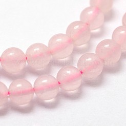 天然石ローズクォーツビーズ連売り  ラウンド  2mm  穴：0.5mm  約166個/連  40cm&nbsp;X-G-N0195-04-2mm