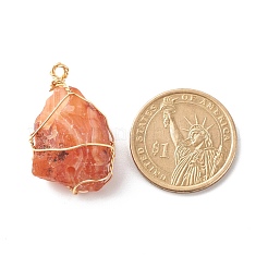 Rough Raw Natural Carnelian Pendants&nbsp;PALLOY-JF01219