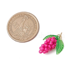 Glass Seed Beaded Grape Pendants&nbsp;PALLOY-MZ00467