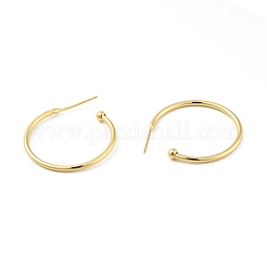 Brass Ring Stud Earrings&nbsp;EJEW-B013-03