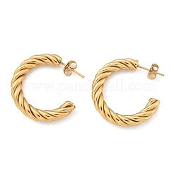 304 Stainless Steel Half Hoop Earrings&nbsp;X-EJEW-F257-10G