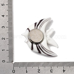 手作りのランプワーク冷蔵庫マグネット  熱帯魚  ミックスカラー  34.5x28.5x10.5mm&nbsp;LAMP-E038-03