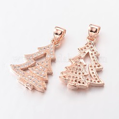 Brass Micro Pave Cubic Zirconia Pendants&nbsp;ZIRC-L035-51-FF