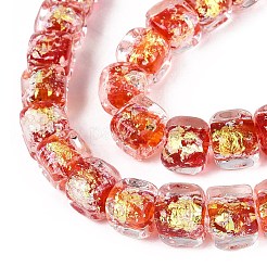 Handmade Foil Glass Beads Strands&nbsp;FOIL-Q002-04I