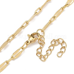 304 Stainless Steel Dapped Chain Necklaces&nbsp;NJEW-H043-05G