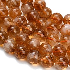 Hearted Natural Citrine Beads Strands&nbsp;GG-T002-A02-10mm