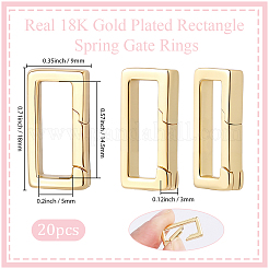 20Pcs Brass Spring Gate Rings&nbsp;FIND-BBC0005-03G