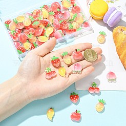 70Pcs 7 Styles Fruit Opaque Resin Cabochons&nbsp;CRES-CJ0001-92