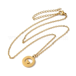 304 Stainless Steel Pendant Necklaces&nbsp;LS-NJEW-H036-02G-O