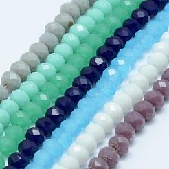 Faceted Rondelle Glass Beads Strands&nbsp;GLAA-I033-4mm-M